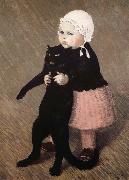 La Fillette au Chat theophile-alexandre steinlen